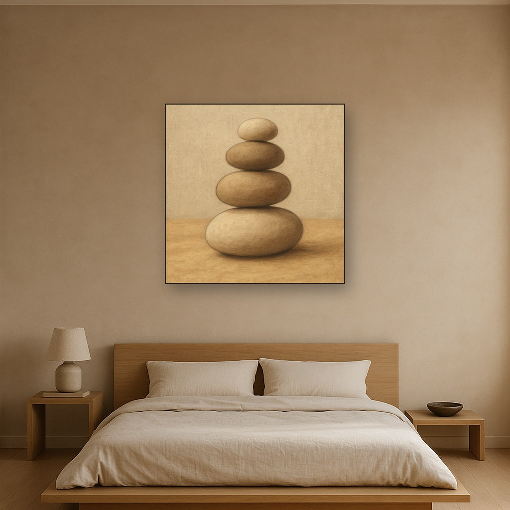 Organic Pebble Contours No. 3 - Modern Fine Art Oil Painting - View 3