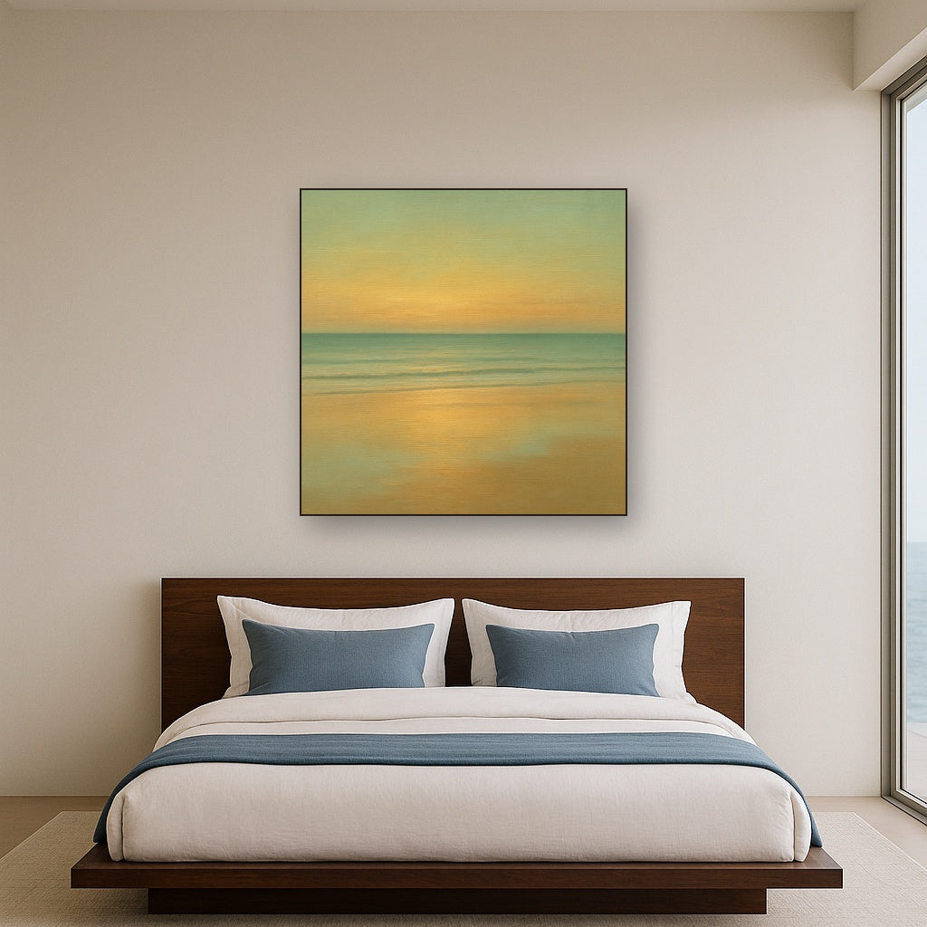 Golden Hour Surf Reflection No. 8 - Modern Fine Art Oil Painting - View 3