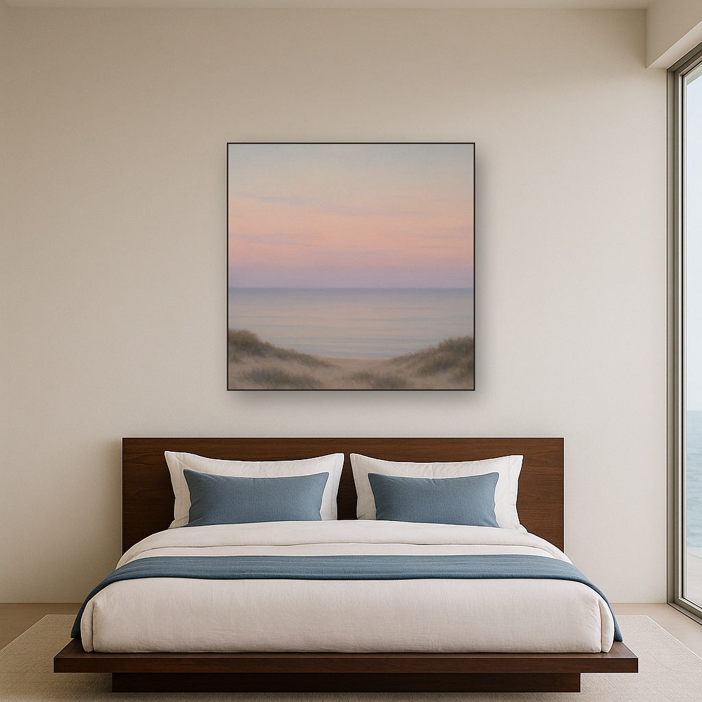 Pastel Dusk Horizon over Calm Atlantic Waters No. 3 Oil Painting - View 3
