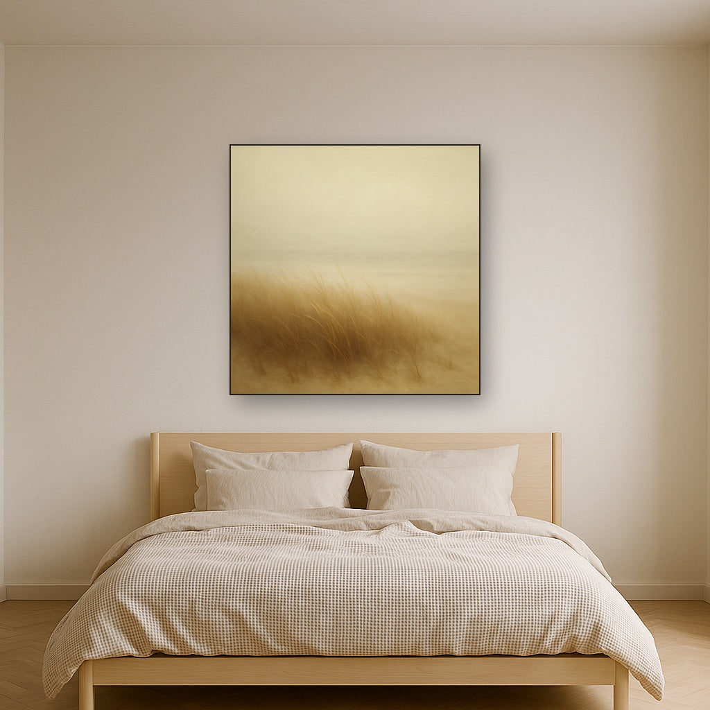 Silent Dune Grass in November Sea Fog No. 17 Oil Painting - View 3