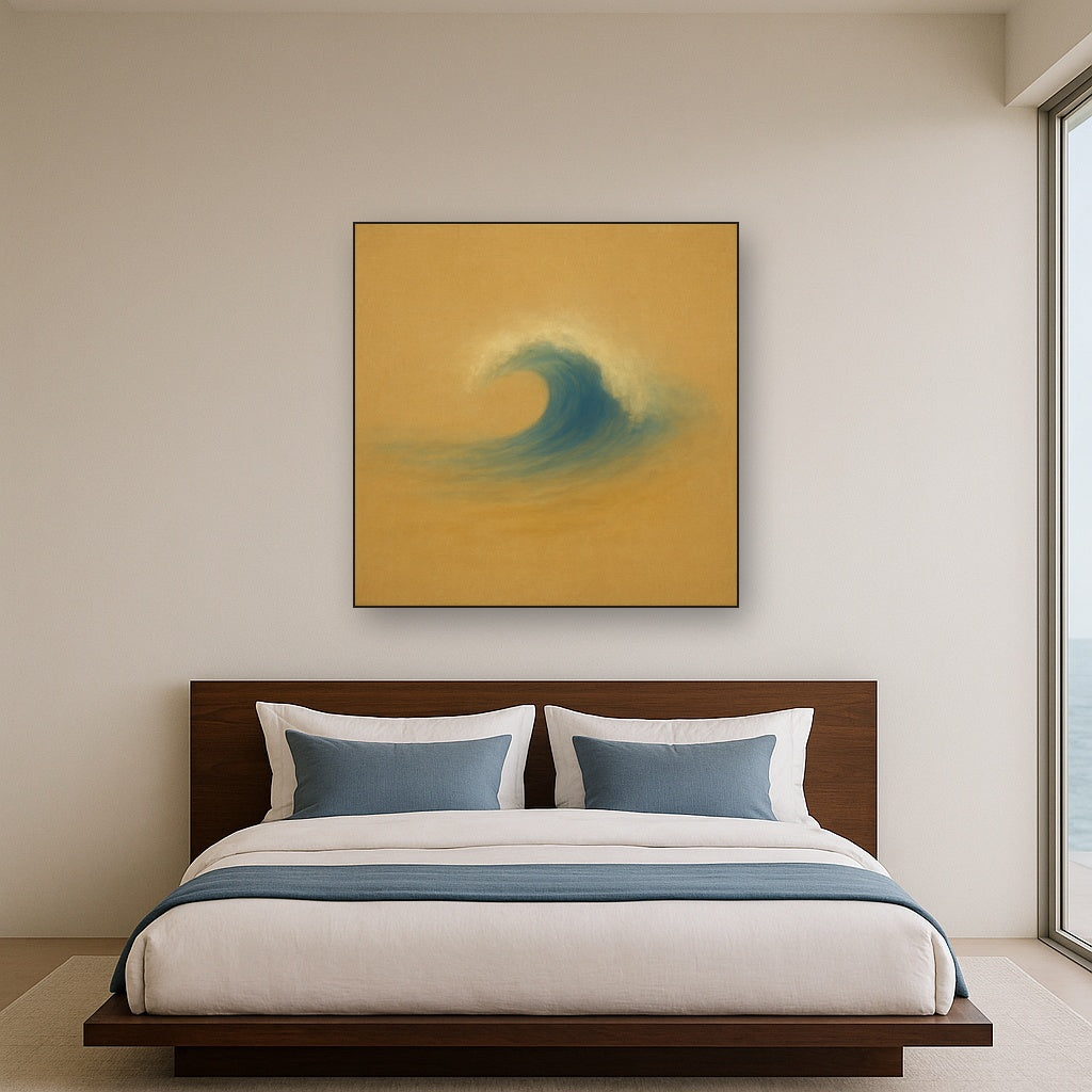 Single Wave Crest in Morning Light No. 4 - Modern Fine Art Oil Painting - View 3