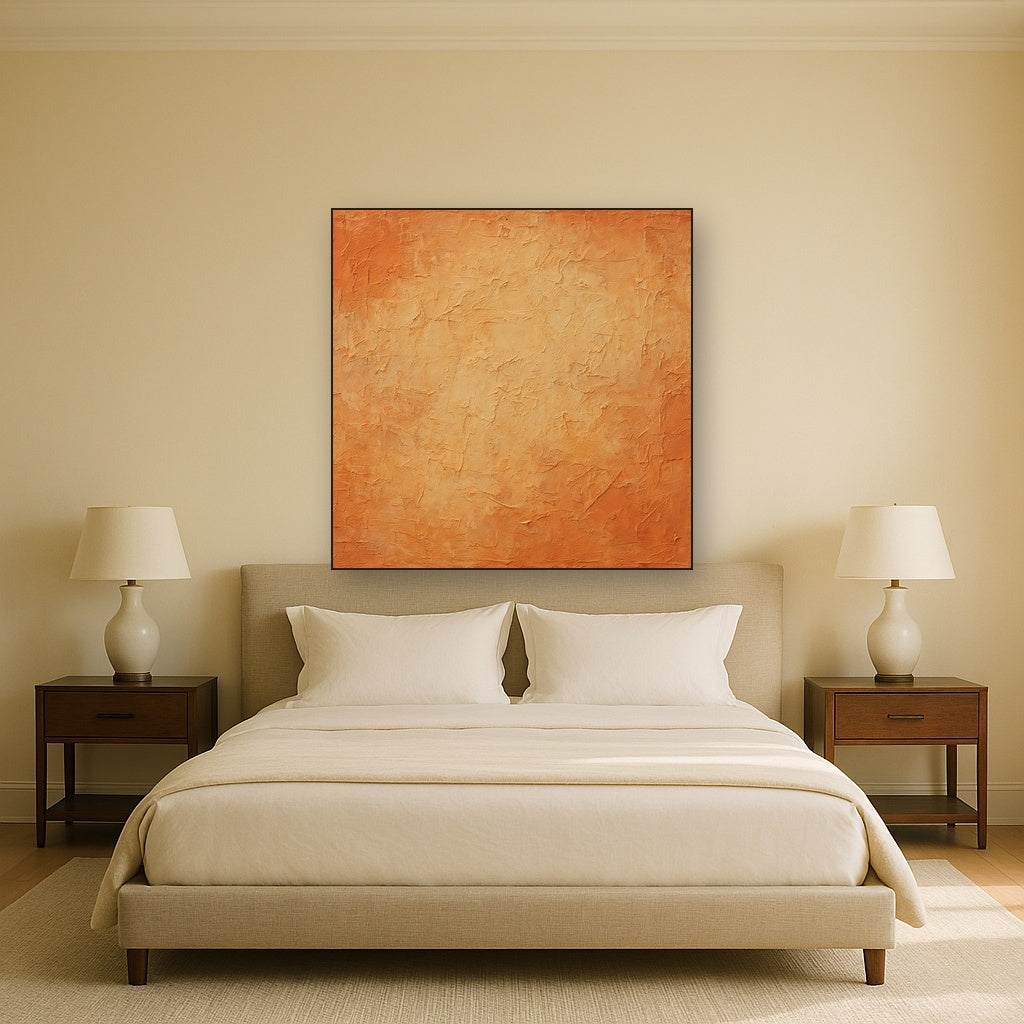 Rustic Terracotta Facade Textured Oil Painting - View 3