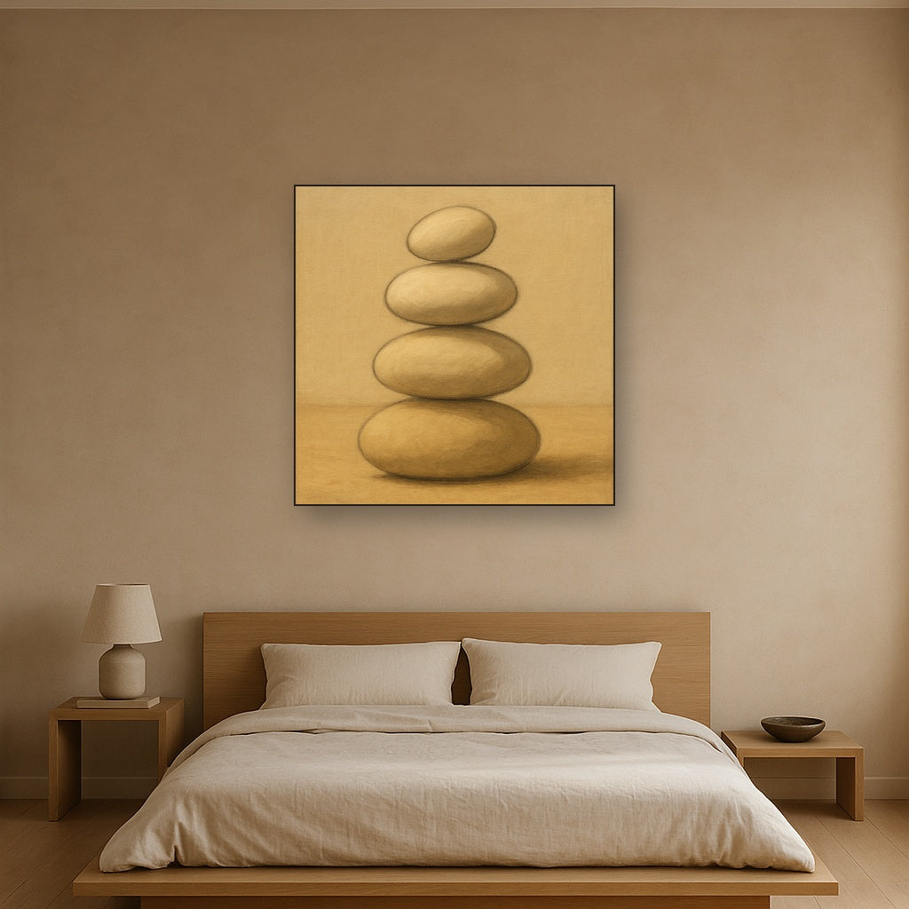 Organic Pebble Contours No. 3 - Modern Fine Art Oil Painting - View 3