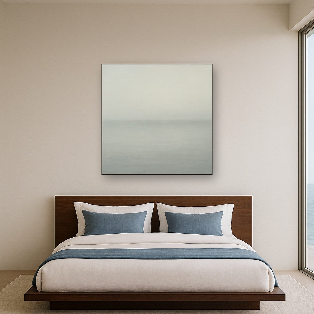 Ethereal Coastal Sea Mist No. 1 - Modern Fine Art Oil Painting - View 3