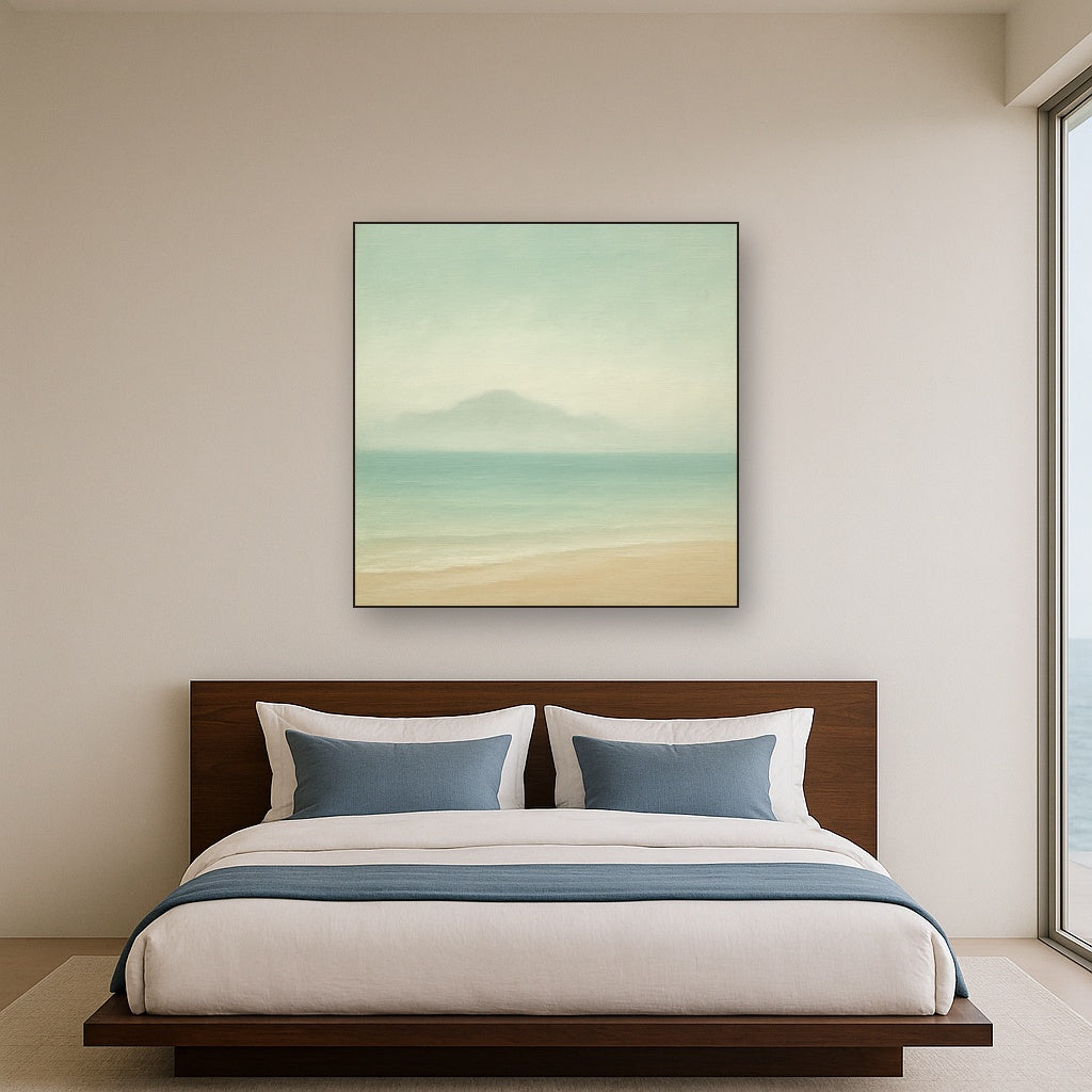 Misty Fjord & Low Clouds No. 7 - Modern Fine Art Oil Painting - View 3