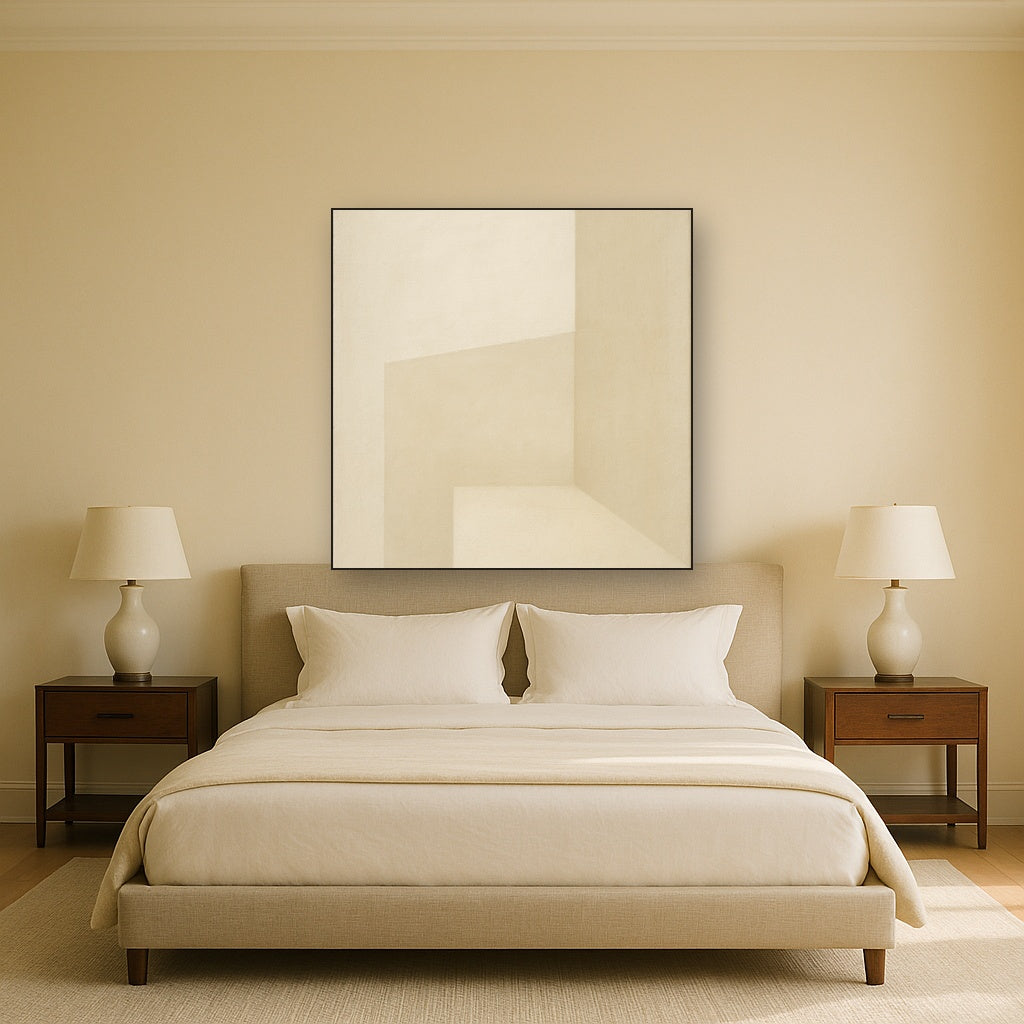 Architectural Stucco Geometry No. 3 - Modern Fine Art Oil Painting - View 3