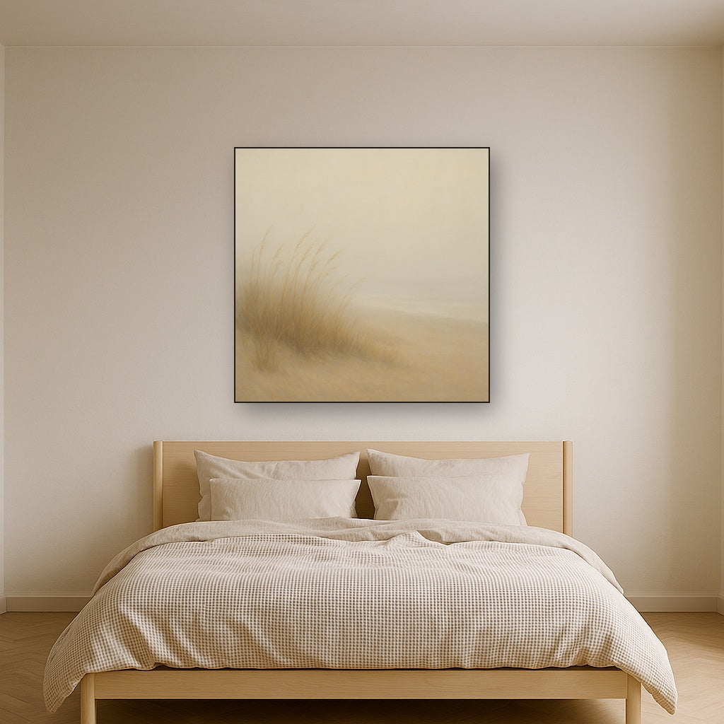 Silent Dune Grass in November Sea Fog No. 12 Oil Painting - View 3
