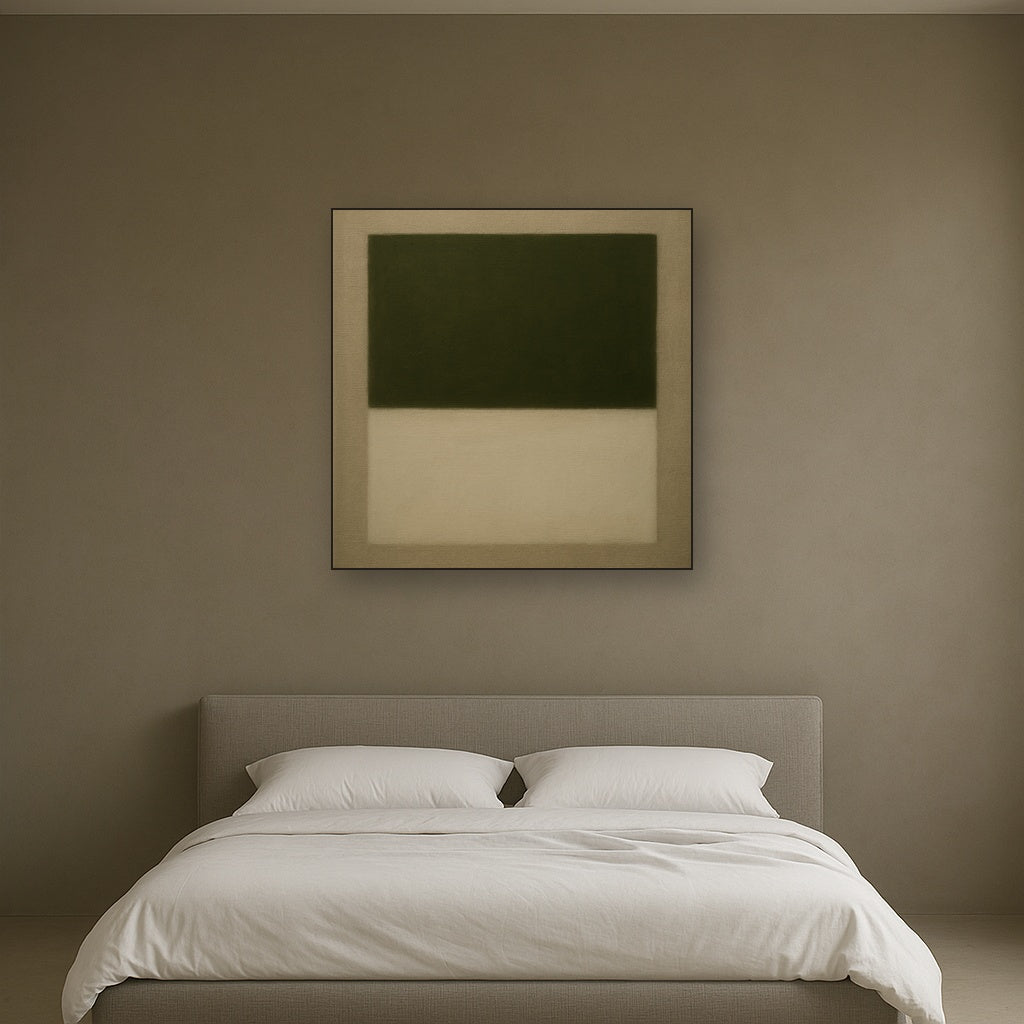 Sage Olive & Alabaster Balance No. 3 - Modern Fine Art Oil Painting - View 3