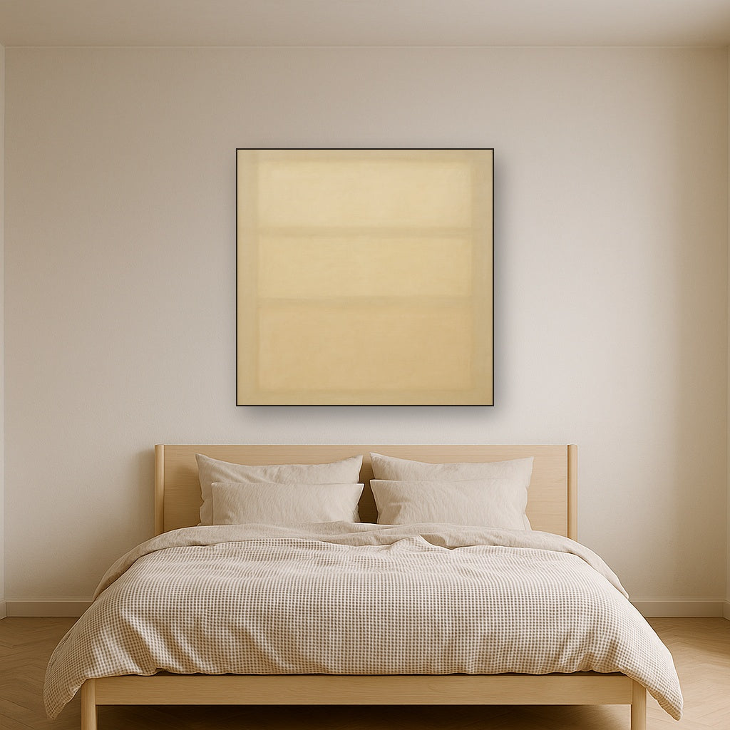 Oatmeal White & Pale Alabaster Monochrome Study No. 23 Oil Painting - View 3