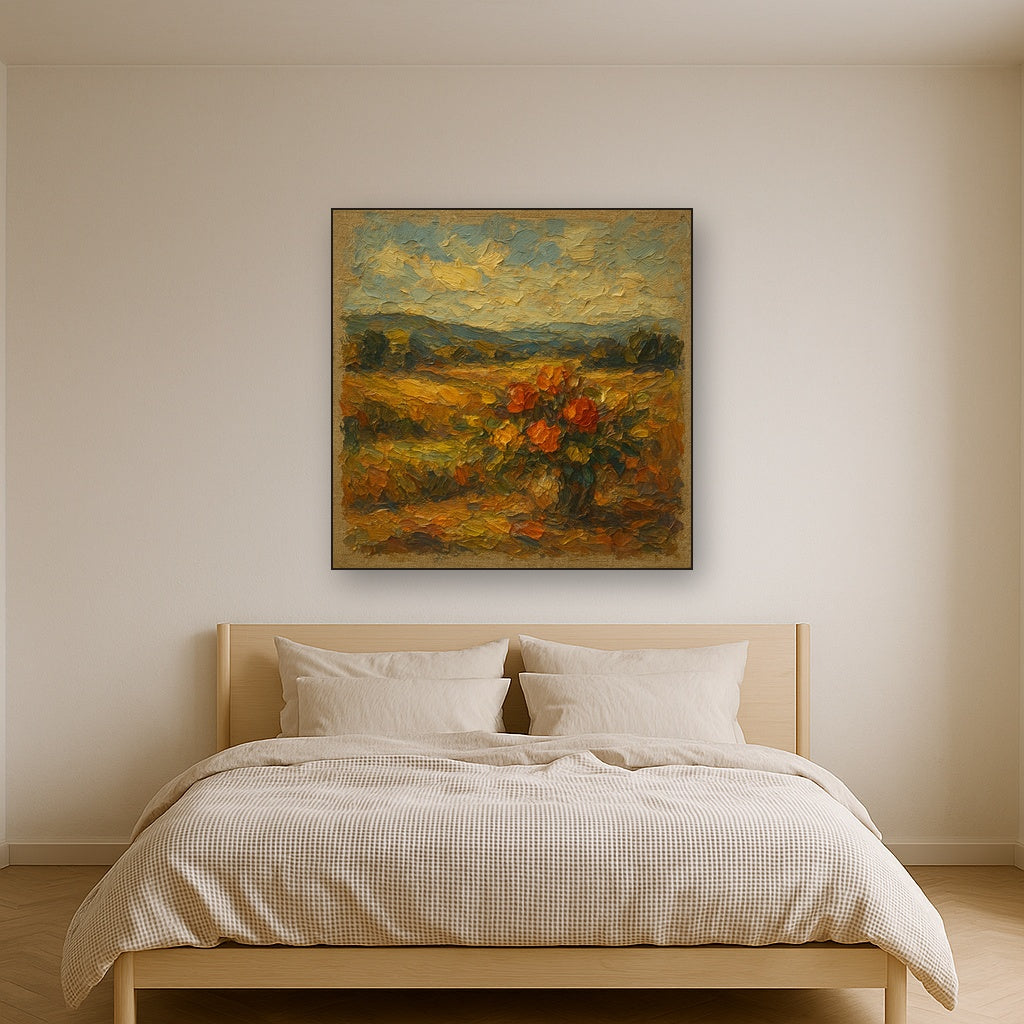 Poetic Solitude Figurative Line Art Oil Painting - View 3