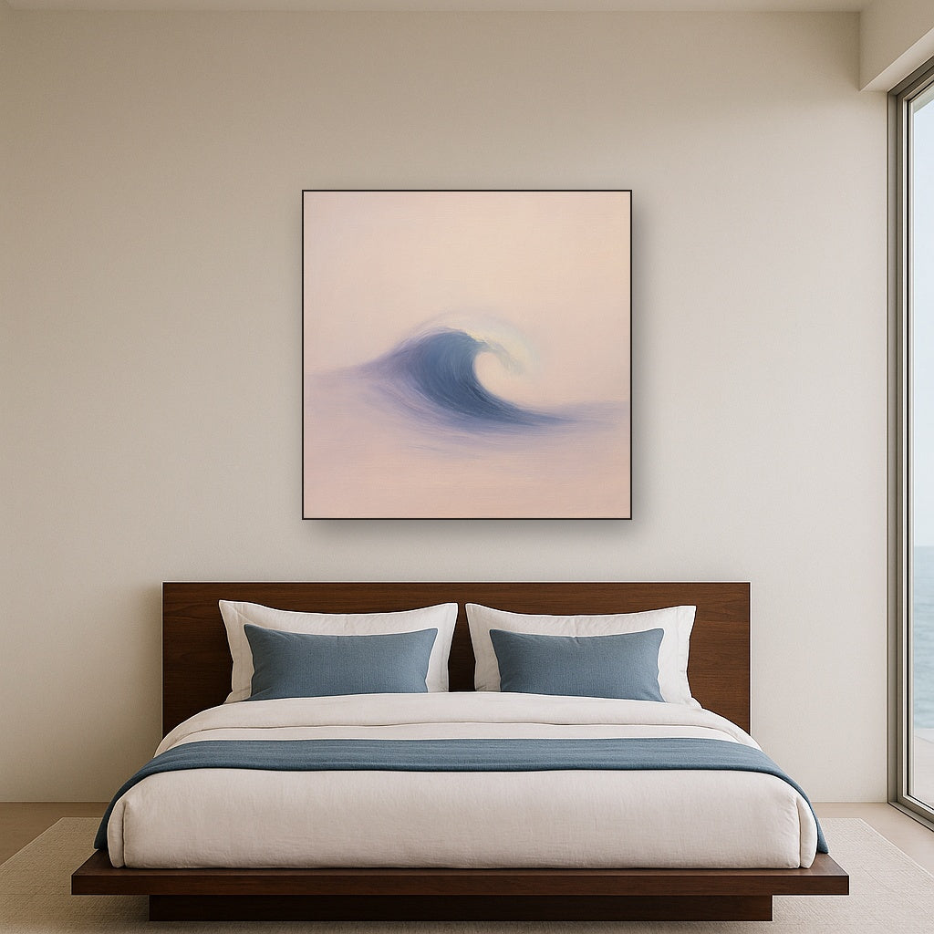 Single Wave Crest in Morning Light No. 4 - Modern Fine Art Oil Painting - View 3