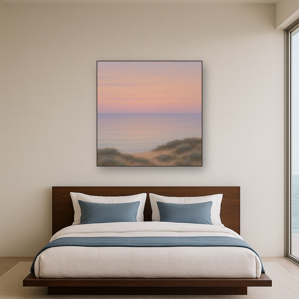 Pastel Dusk Horizon over Calm Atlantic Waters No. 13 Oil Painting - View 3