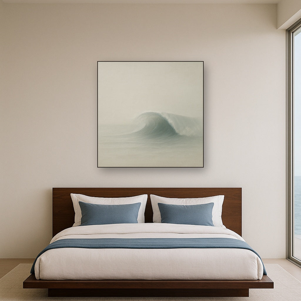 Single Wave Crest in Morning Light No. 4 - Modern Fine Art Oil Painting - View 3