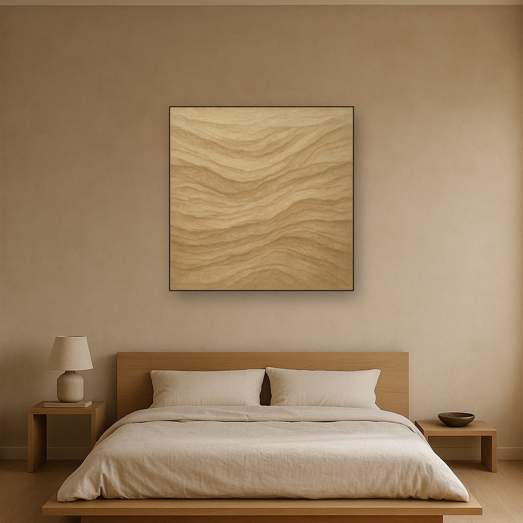 Weathered Mineral Sediments in Warm Ecru No. 15 Oil Painting - View 3