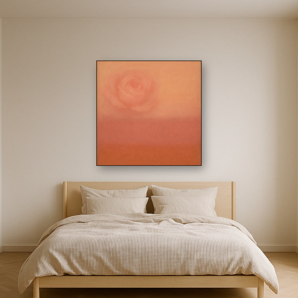 Blush Rose & Dusky Terracotta Ambient Glow No. 20 Oil Painting - View 3