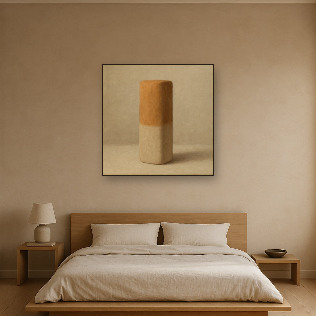 Sculpted Clay Monolith No. 7 - Modern Fine Art Oil Painting - View 3