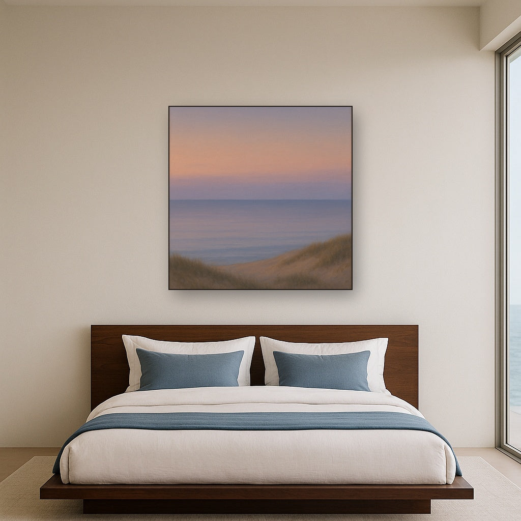 Pastel Dusk Horizon over Calm Atlantic Waters No. 5 Oil Painting - View 3