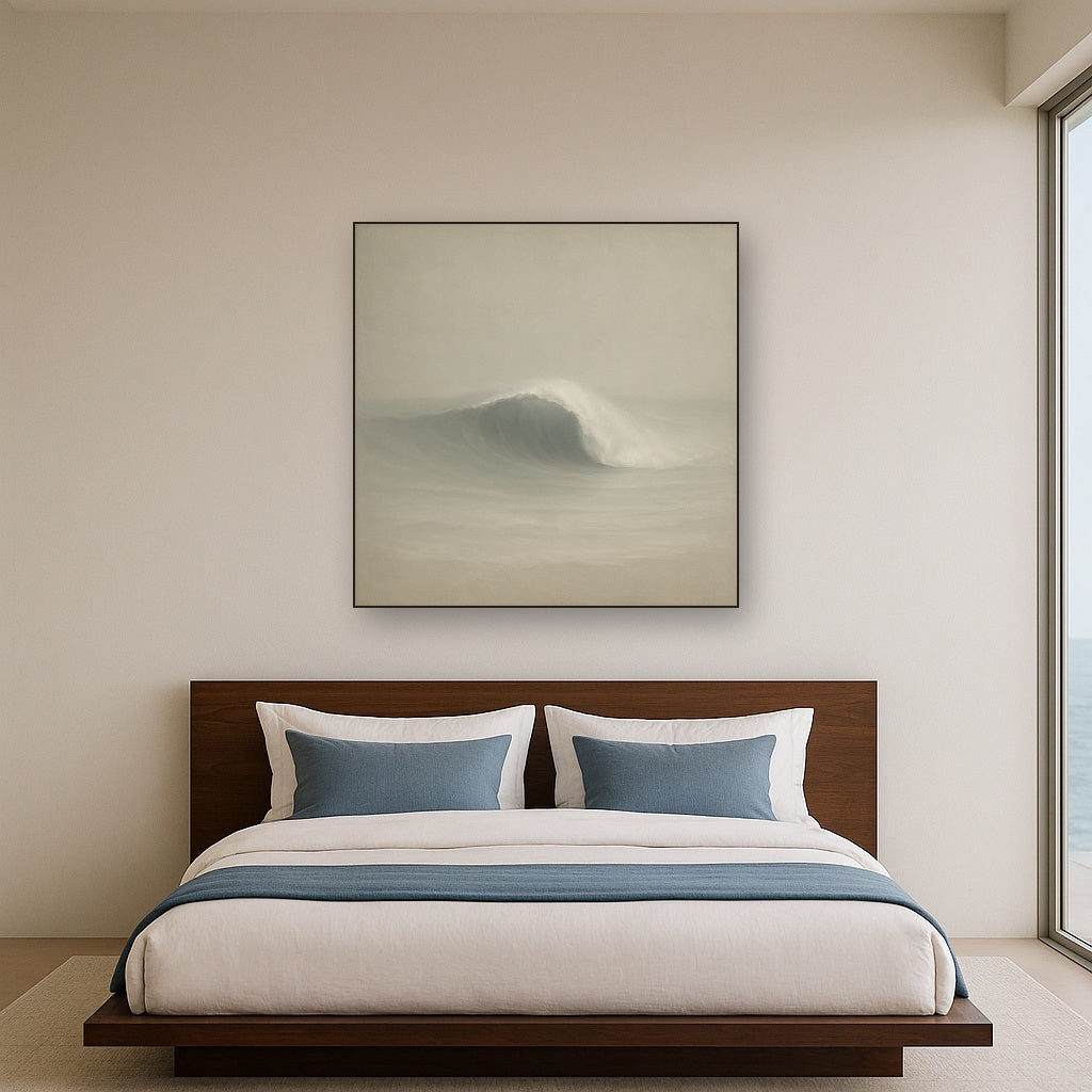Single Wave Crest in Morning Light No. 4 - Modern Fine Art Oil Painting - View 3