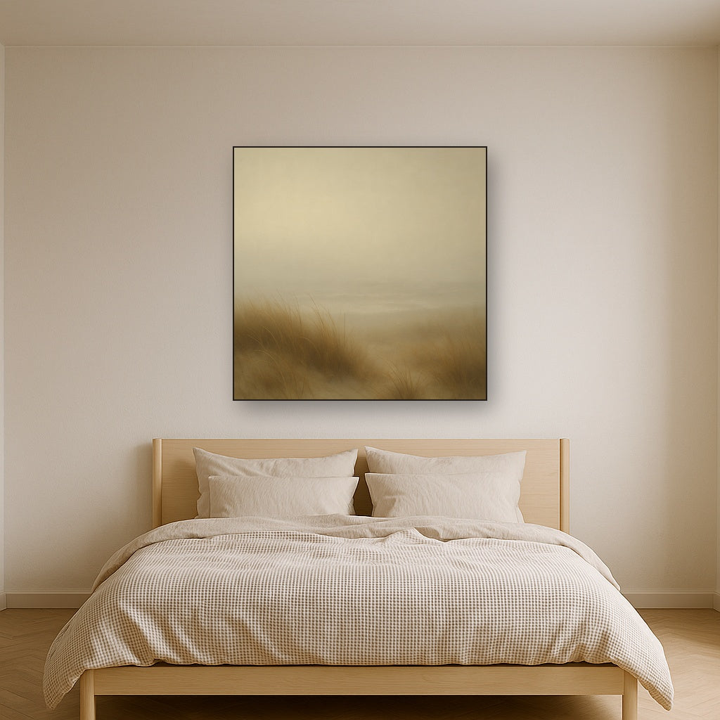 Silent Dune Grass in November Sea Fog No. 15 Oil Painting - View 3