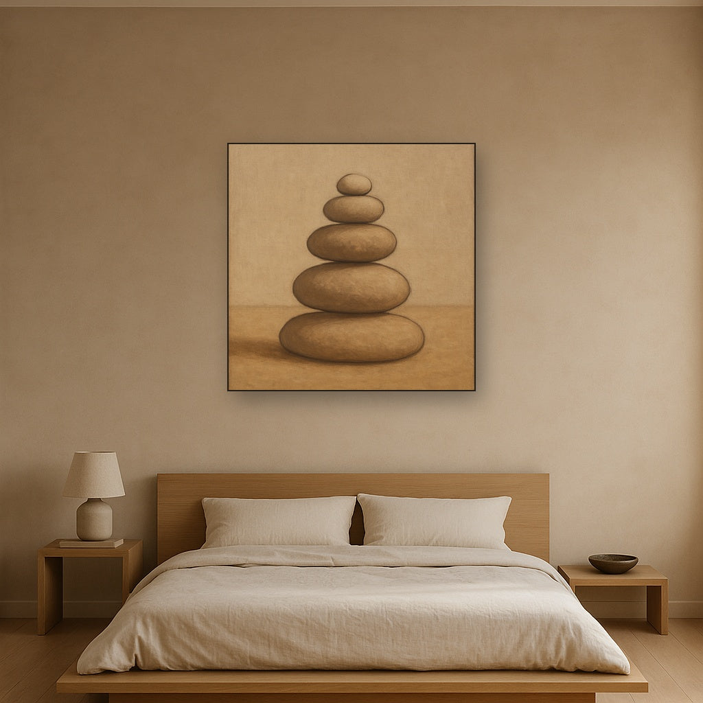 Organic Pebble Contours No. 3 - Modern Fine Art Oil Painting - View 3