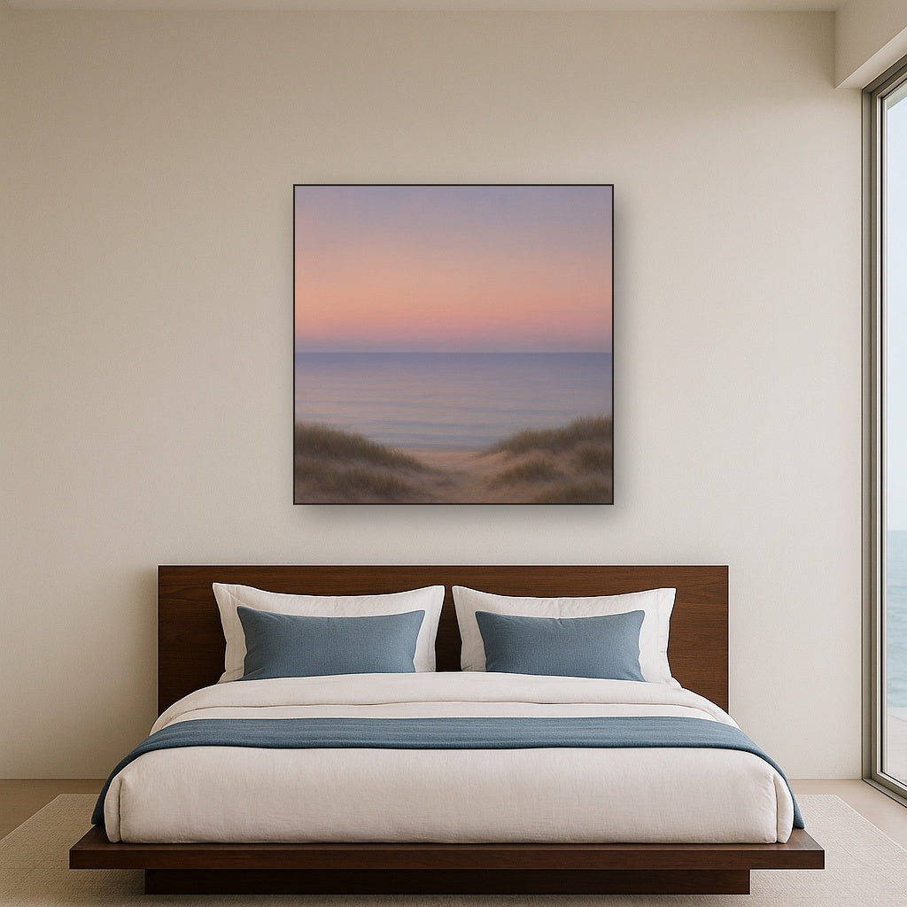 Pastel Dusk Horizon over Calm Atlantic Waters No. 9 Oil Painting - View 3