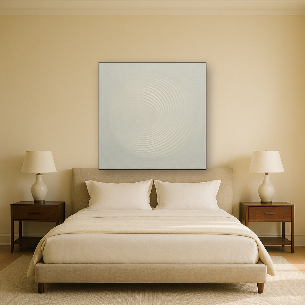 Radial Sunburst Plaster Ridge No. 5 - Modern Fine Art Oil Painting - View 3