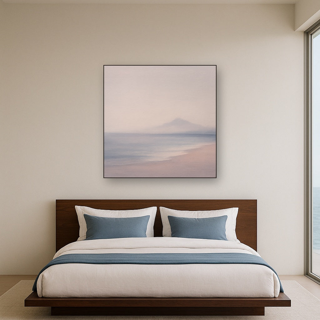 Misty Fjord & Low Clouds No. 7 - Modern Fine Art Oil Painting - View 3