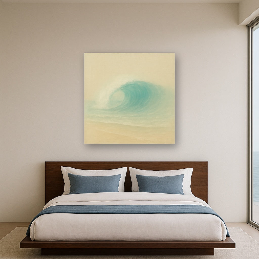 Single Wave Crest in Morning Light No. 4 - Modern Fine Art Oil Painting - View 3