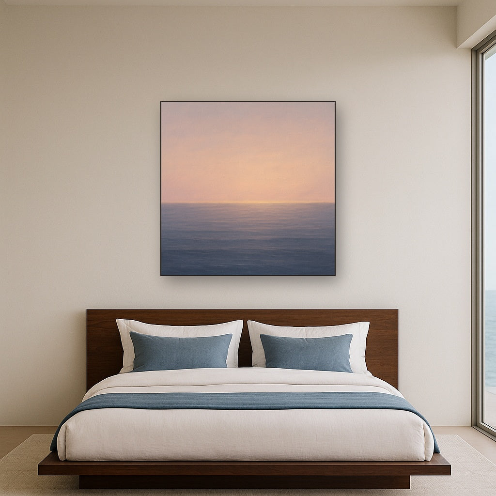 Mediterranean Dawn Horizon No. 6 - Modern Fine Art Oil Painting - View 3