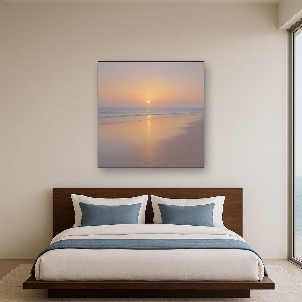 Golden Hour Surf Reflection No. 8 - Modern Fine Art Oil Painting - View 3