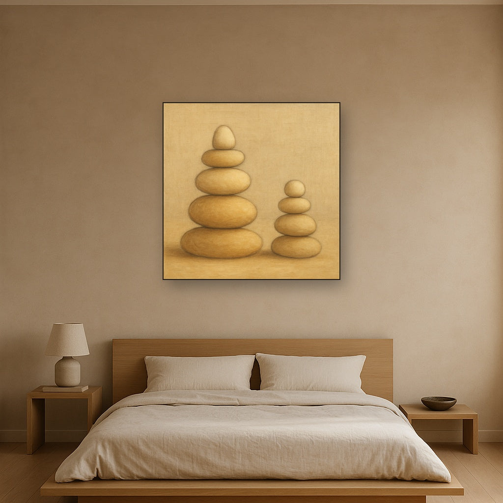 Organic Pebble Contours No. 3 - Modern Fine Art Oil Painting - View 3