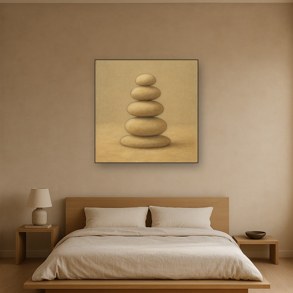 Organic Pebble Contours No. 3 - Modern Fine Art Oil Painting - View 3