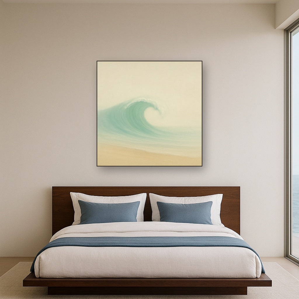 Single Wave Crest in Morning Light No. 4 - Modern Fine Art Oil Painting - View 3