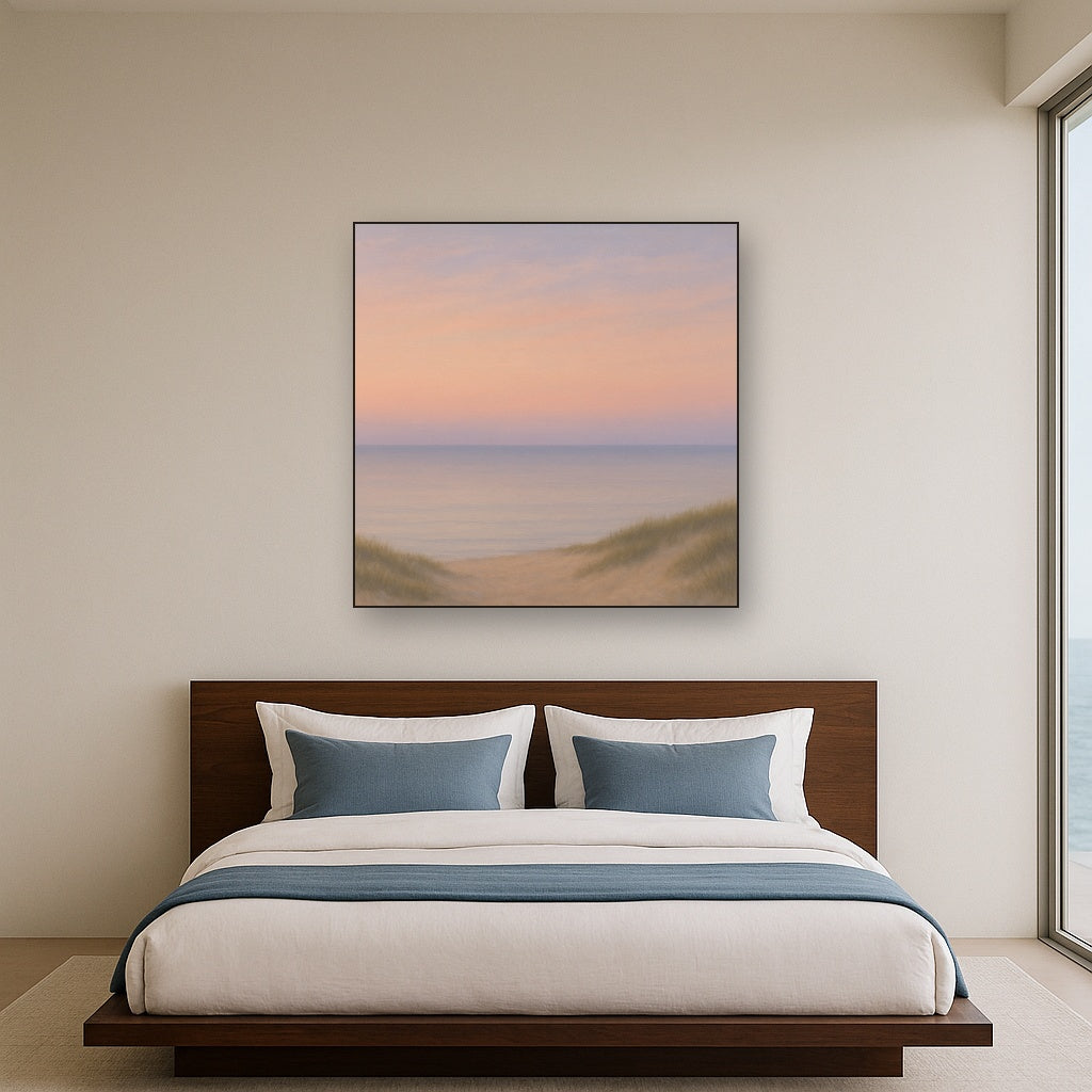 Pastel Dusk Horizon over Calm Atlantic Waters No. 14 Oil Painting - View 3