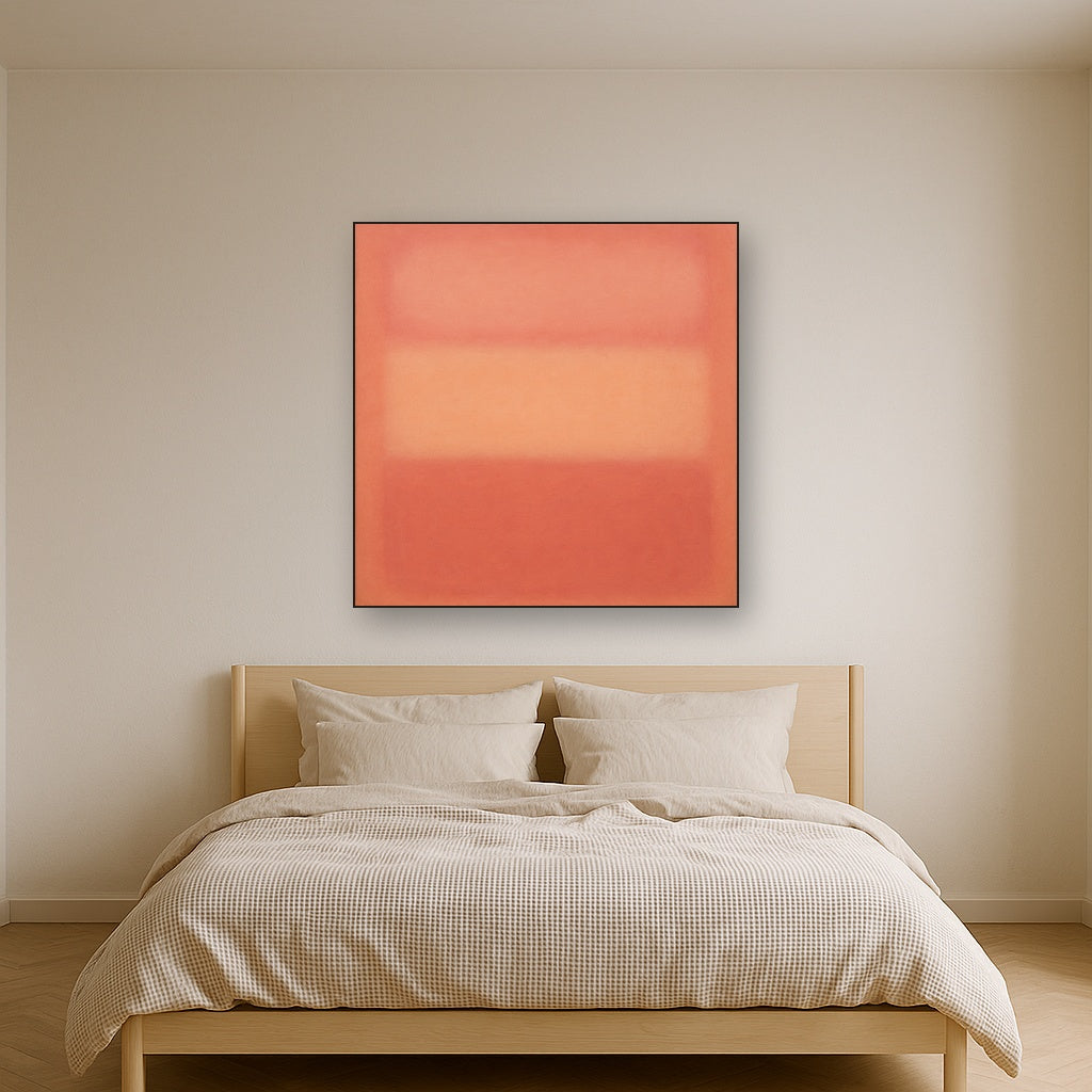 Blush Rose & Dusky Terracotta Ambient Glow No. 14 Oil Painting - View 3