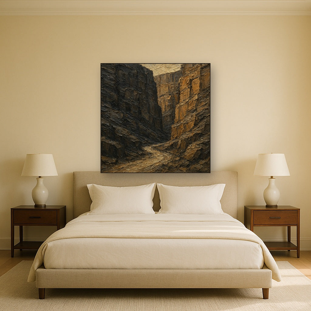 Basalt Canyon Knife Texture Oil Painting - View 3
