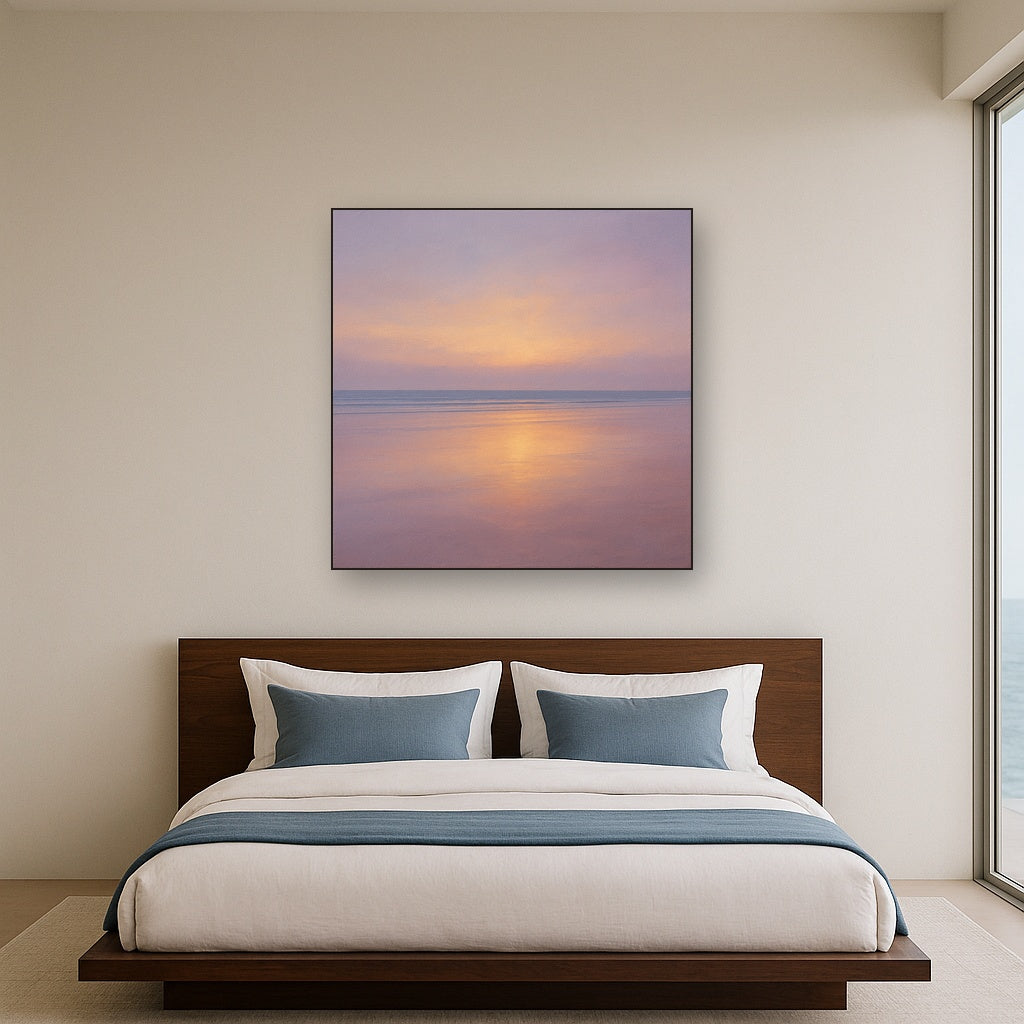 Golden Hour Surf Reflection No. 8 - Modern Fine Art Oil Painting - View 3