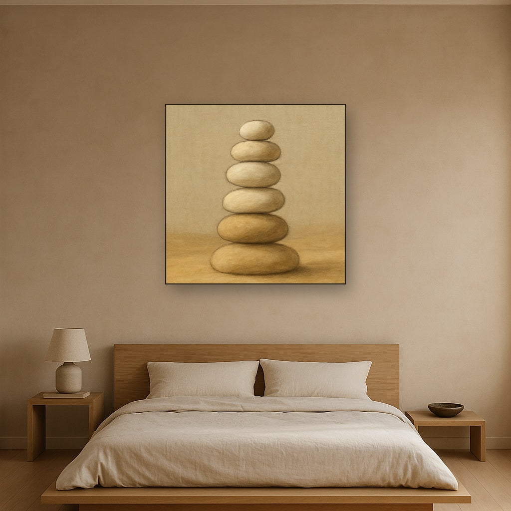 Organic Pebble Contours No. 3 - Modern Fine Art Oil Painting - View 3