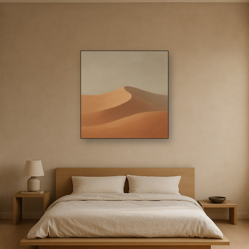 Muted Desert Dune Geometry No. 8 - Modern Fine Art Oil Painting - View 3