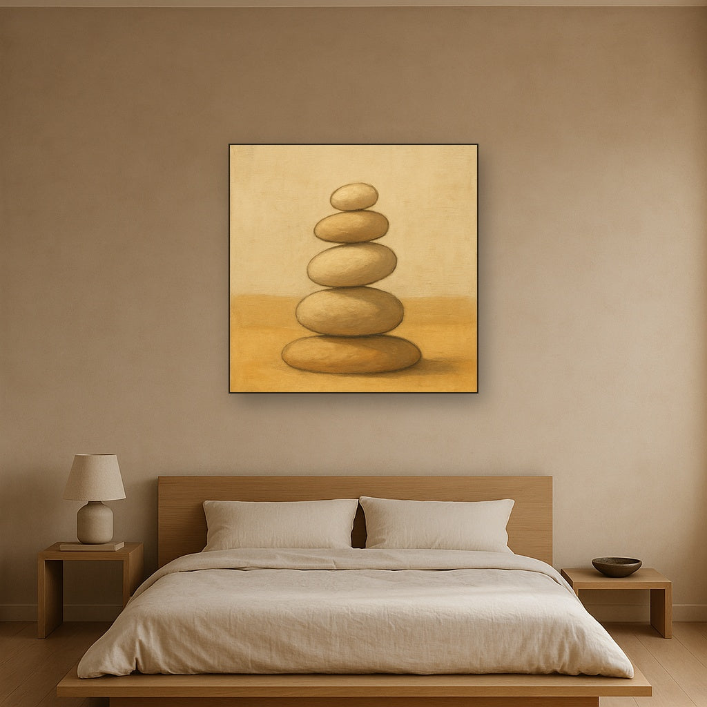Organic Pebble Contours No. 3 - Modern Fine Art Oil Painting - View 3