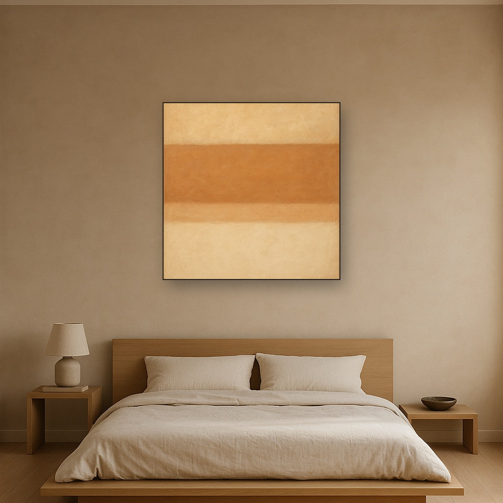 Aged Plaster & Sand Horizon No. 2 - Modern Fine Art Oil Painting - View 3