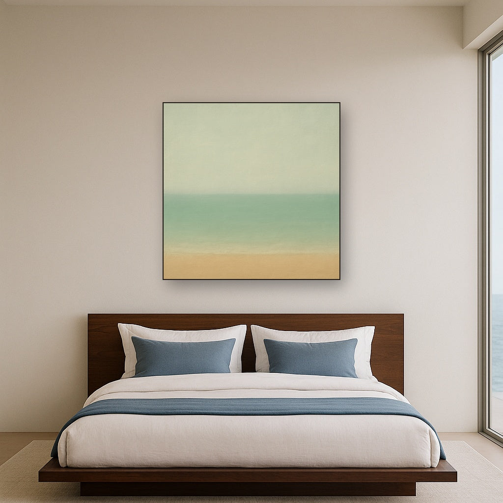 Ethereal Coastal Sea Mist No. 1 - Modern Fine Art Oil Painting - View 3