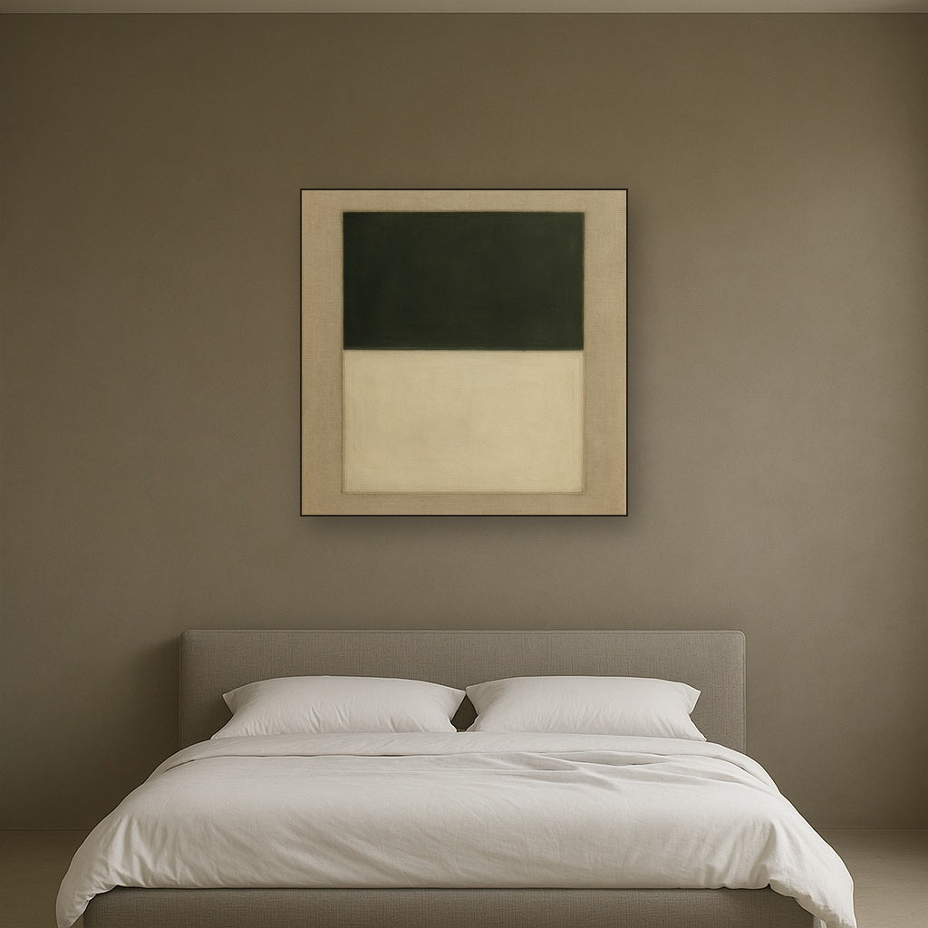 Sage Olive & Alabaster Balance No. 3 - Modern Fine Art Oil Painting - View 3