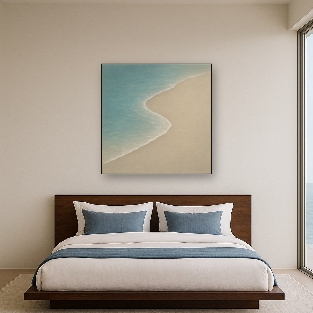 Calm Tide Line & Sand Drift No. 2 - Modern Fine Art Oil Painting - View 3