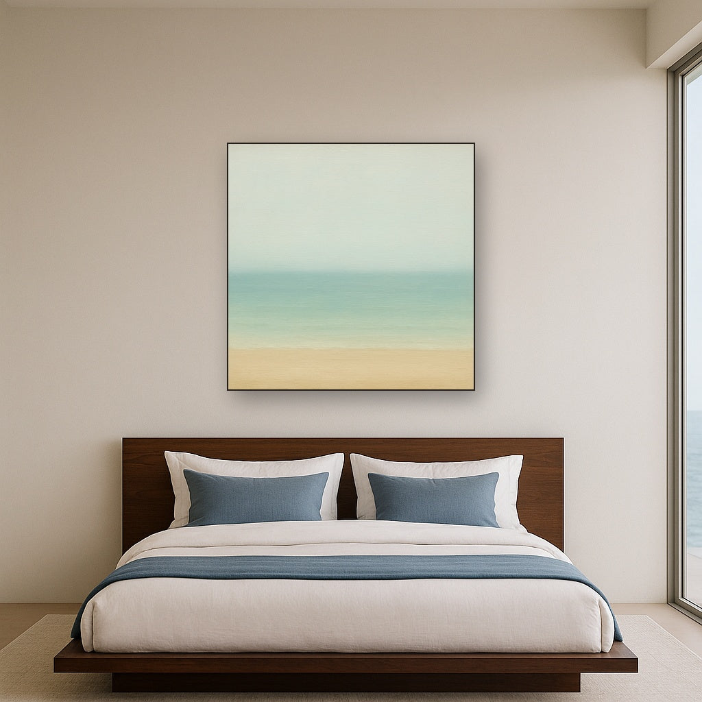 Ethereal Coastal Sea Mist No. 1 - Modern Fine Art Oil Painting - View 3
