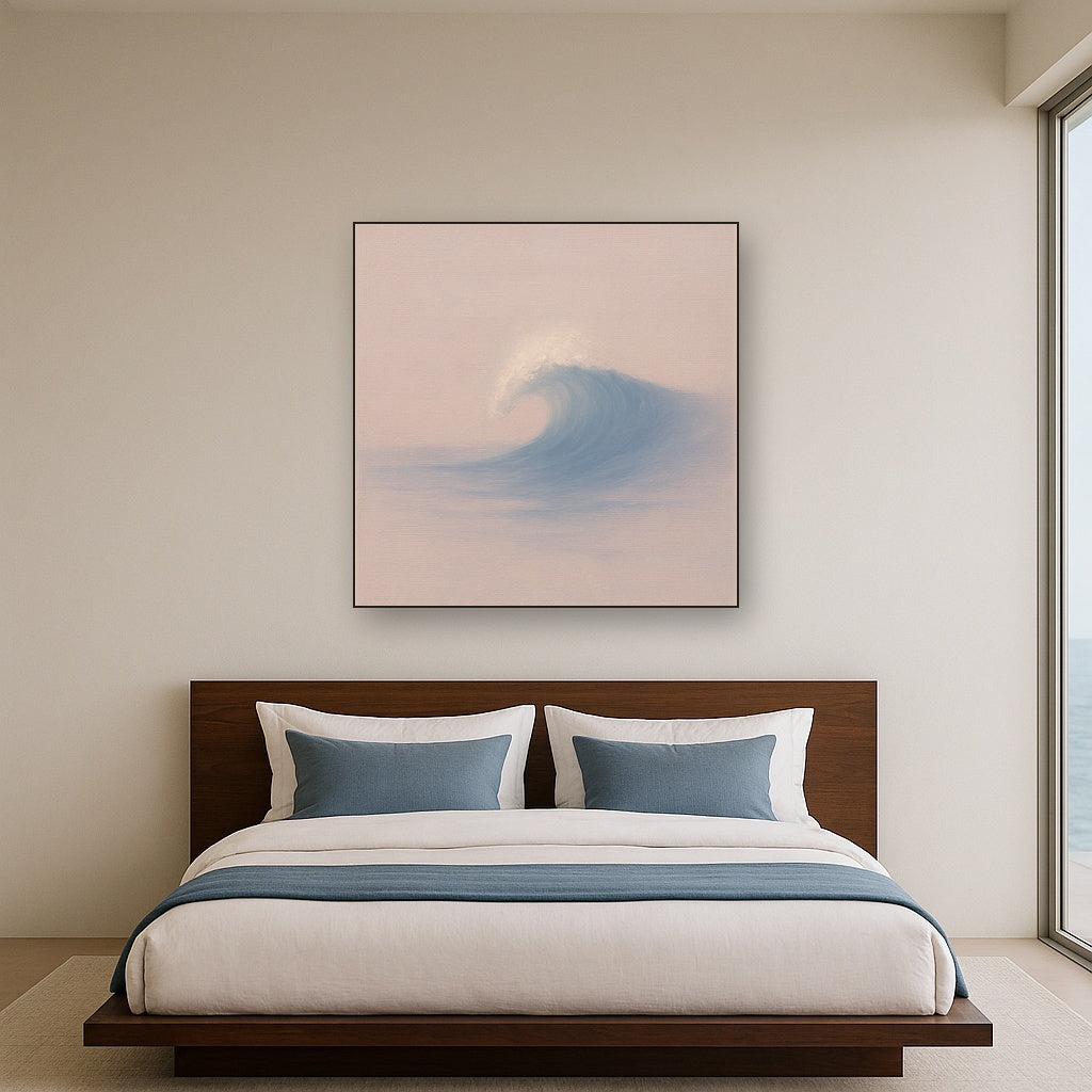 Single Wave Crest in Morning Light No. 4 - Modern Fine Art Oil Painting - View 3