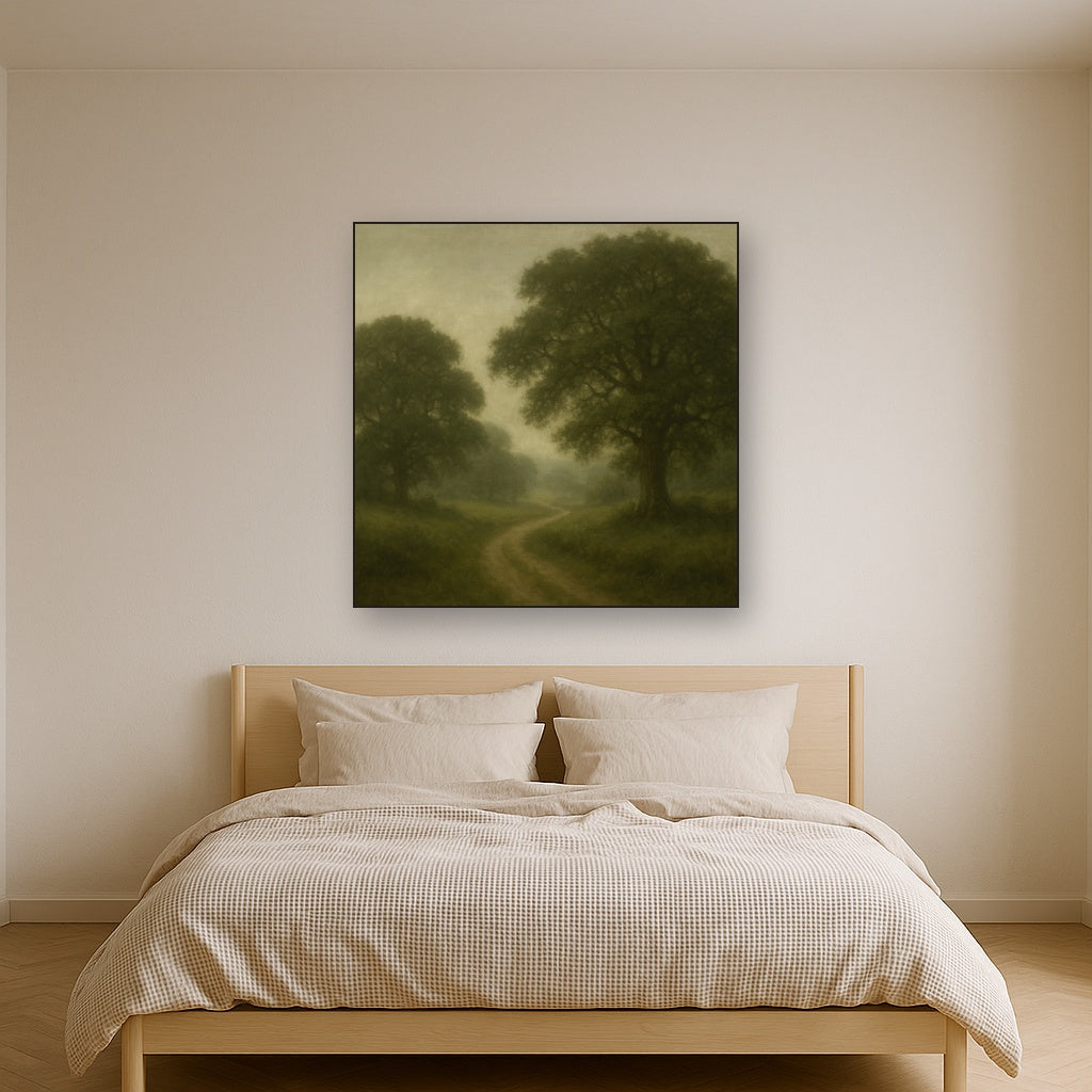 Misty English Countryside Lane No. 6 Oil Painting - View 3