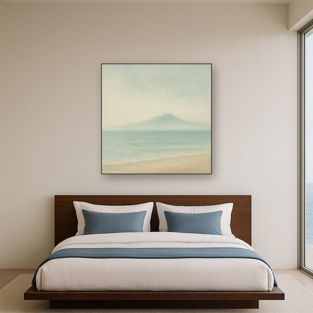Misty Fjord & Low Clouds No. 7 - Modern Fine Art Oil Painting - View 3