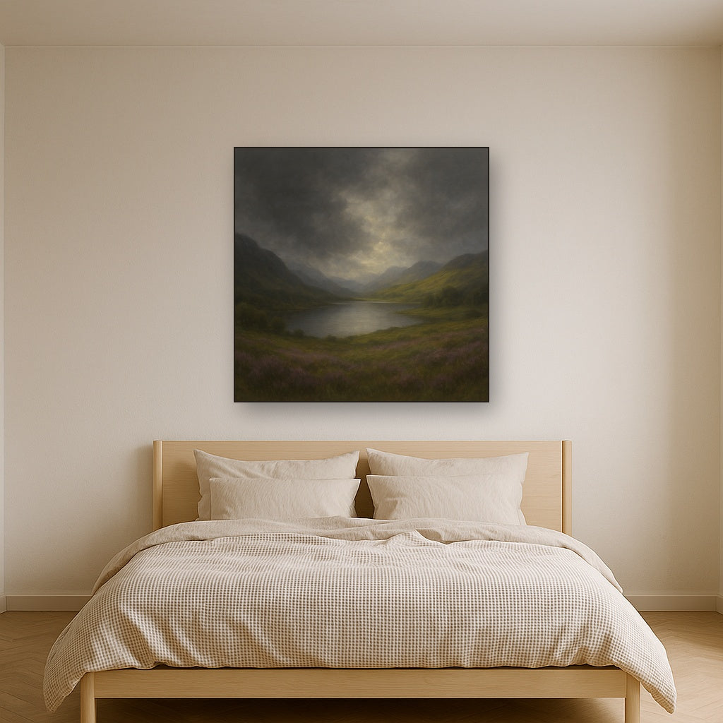 Highland Valley Storm Clearing Oil Painting - View 3