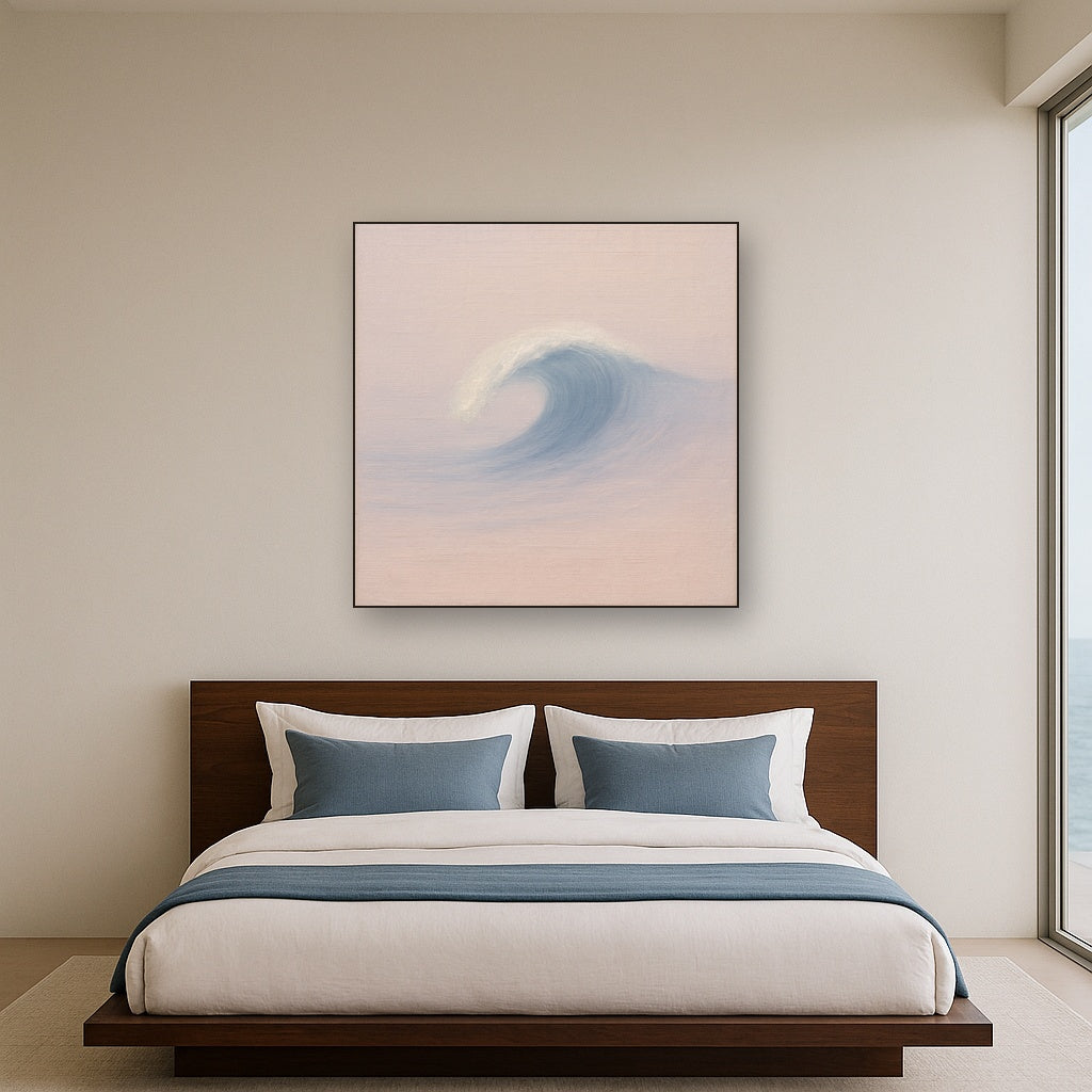 Single Wave Crest in Morning Light No. 4 - Modern Fine Art Oil Painting - View 3